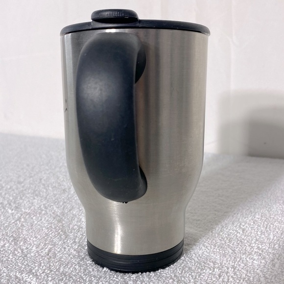 Eddie Bauer Silver Tone Metal Insulated Travel Mug With Handle - Picture 11 of 13
